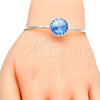 Aro Individual 07.239.0012.6 Rodio Laminado, con Swarovski Elements Dorado, Pulido, Rodinado (Grosor 02 MM, Talla Unica)