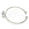 Aro Individual 07.239.0012.6 Oro Laminado Blanco, con Swarovski Elements Dorado, Pulido, Rodinado (Grosor 02 MM, Talla Unica)