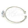 Aro Individual 07.239.0012.6 Rodio Laminado, con Swarovski Elements Dorado, Pulido, Rodinado (Grosor 02 MM, Talla Unica)