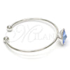 Aro Individual 07.239.0012.6 Rodio Laminado, con Swarovski Elements Dorado, Pulido, Rodinado (Grosor 02 MM, Talla Unica)
