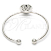 Aro Individual 07.239.0012.6 Rodio Laminado, con Swarovski Elements Dorado, Pulido, Rodinado (Grosor 02 MM, Talla Unica)