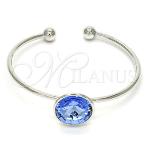 Aro Individual 07.239.0012.6 Rodio Laminado, con Swarovski Elements Dorado, Pulido, Rodinado (Grosor 02 MM, Talla Unica)