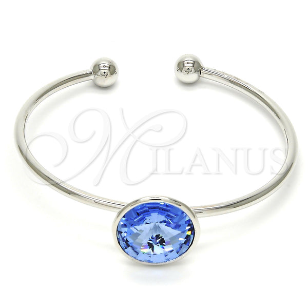 Aro Individual 07.239.0012.6 Rodio Laminado, con Swarovski Elements Dorado, Pulido, Rodinado (Grosor 02 MM, Talla Unica)