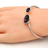 Aro Individual 07.239.0003.2 Oro Laminado Blanco, con Swarovski Elements Amethyst, Pulido, Rodinado (Grosor 03 MM, Talla Unica)