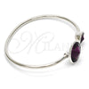 Aro Individual 07.239.0003.2 Rodio Laminado, con Amethyst Swarovski Elements, Pulido, Rodinado (03 MM Thickness, One size fits all)
