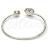 Aro Individual 07.239.0003.2 Oro Laminado Blanco, con Swarovski Elements Amethyst, Pulido, Rodinado (Grosor 03 MM, Talla Unica)