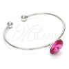 Aro Individual 07.239.0012.9 Oro Laminado Blanco, con Swarovski Elements Rose, Pulido, Rodinado (Grosor 02 MM, Talla Unica)