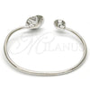 Aro Individual 07.239.0003.4 Oro Laminado Blanco, con Swarovski Elements Aurore Boreale, Pulido, Rodinado (Grosor 03 MM, Talla Unica)