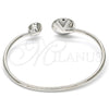 Aro Individual 07.239.0003.6 Oro Laminado Blanco, con Swarovski Elements Light Siam, Pulido, Rodinado (Grosor 03 MM, Talla Unica)