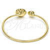 Aro Individual 07.239.0003.7 Oro Laminado, con Swarovski Elements Light Siam, Pulido, Tono Dorado (Grosor 03 MM, Talla Unica)