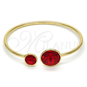Aro Individual 07.239.0003.7 Oro Laminado, con Light Siam Swarovski Elements, Pulido, Tono Dorado (03 MM Thickness, One size fits all)