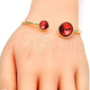 Aro Individual 07.239.0003.9 Oro Laminado, con Swarovski Elements Padparadscha, Pulido, Tono Dorado (Grosor 03 MM, Talla Unica)