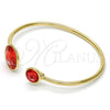 Aro Individual 07.239.0003.9 Oro Laminado, con Padparadscha Swarovski Elements, Pulido, Tono Dorado (03 MM Thickness, One size fits all)