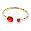 Aro Individual 07.239.0003.9 Oro Laminado, con Swarovski Elements Padparadscha, Pulido, Tono Dorado (Grosor 03 MM, Talla Unica)