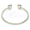 Aro Individual 07.239.0014 Oro Laminado Blanco, con Swarovski Elements Rose, Pulido, Rodinado (Grosor 03 MM, Talla Unica)