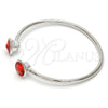 Aro Individual 07.239.0014.3 Rodio Laminado, con Swarovski Elements Padparadscha, Pulido, Rodinado (Grosor 03 MM, Talla Unica)