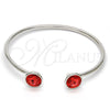 Aro Individual 07.239.0014.3 Rodio Laminado, con Swarovski Elements Padparadscha, Pulido, Rodinado (Grosor 03 MM, Talla Unica)
