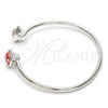 Aro Individual 07.239.0007.8 Rodio Laminado, con Swarovski Elements Rose Peach, Pulido, Rodinado (Grosor 03 MM, Talla Unica)