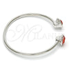 Aro Individual 07.239.0007.8 Rodio Laminado, con Swarovski Elements Rose Peach, Pulido, Rodinado (Grosor 03 MM, Talla Unica)