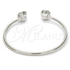 Aro Individual 07.239.0007.8 Rodio Laminado, con Swarovski Elements Rose Peach, Pulido, Rodinado (Grosor 03 MM, Talla Unica)