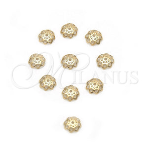 Cap 12.63.0024 Oro Laminado, Diseño de Flor, Mate, Tono Dorado