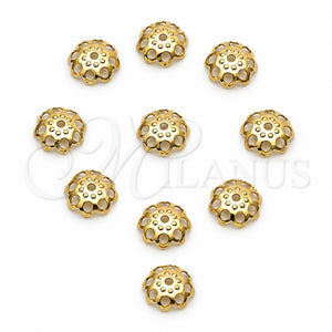 Cap 12.63.0024 Oro Laminado, Diseño de Flor, Mate, Tono Dorado