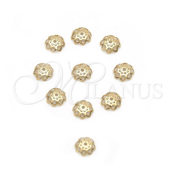 Cap 12.63.0024 Oro Laminado, Diseño de Flor, Mate, Tono Dorado