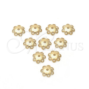 Cap 12.63.0024.1 Oro Laminado, Diseño de Flor, Mate, Tono Dorado