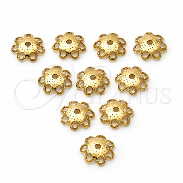Cap 12.63.0024.1 Oro Laminado, Diseño de Flor, Mate, Tono Dorado