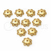 Cap 12.63.0024.1 Oro Laminado, Diseño de Flor, Mate, Tono Dorado