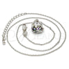 Collares con Dije 04.239.0039.5.16 Rodio Laminado, con Swarovski Elements Amethyst y Aurore Boreale, Pulido, Rodinado (Grosor 01 MM, 16 Pulgadas de Largo)