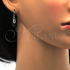 Arete Largo 02.239.0030.1 Rodio Laminado, Diseño de Corazón, con Swarovski Elements Amethyst y Zirconia Cubica Blanca, Pulido, Rodinado