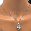 Collares con Dije 04.239.0013.1.16 Oro Laminado, Diseño de Flor, con Swarovski Elements Blue Shade y Micro Pave Blanca, Pulido, Tono Dorado (Grosor 01 MM, 16 Pulgadas de Largo)