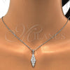 Juego de Arete y Dije de Adulto 10.281.0008 Plata Rodinada, con Zirconia Cubica Blanca y Cristal Blanca, Pulido, Rodinado
