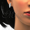 Juego de Arete y Dije de Adulto 10.281.0008 Plata Rodinada, con Zirconia Cubica Blanca y Cristal Blanca, Pulido, Rodinado