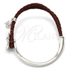 Aro Individual 07.239.0008.1 Rodio Laminado, Diseño de Corazón, con Swarovski Elements Aurore Boreale y Micro Pave Blanca, Pulido, Rodinado (Grosor 03 MM, Talla Unica)