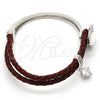 Aro Individual 07.239.0008.1 Rodio Laminado, Diseño de Corazón, con Swarovski Elements Aurore Boreale y Micro Pave Blanca, Pulido, Rodinado (Grosor 03 MM, Talla Unica)