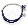 Aro Individual 07.239.0002.10 Rodio Laminado, Diseño de Gota, con Swarovski Elements Blue Zircon y Micro Pave Blanca, Pulido, Rodinado (Grosor 03 MM, Talla Unica)