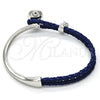 Aro Individual 07.239.0002.10 Rodio Laminado, Diseño de Gota, con Swarovski Elements Blue Zircon y Micro Pave Blanca, Pulido, Rodinado (Grosor 03 MM, Talla Unica)