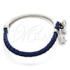 Aro Individual 07.239.0002.11 Rodio Laminado, Diseño de Gota, con Swarovski Elements Aurore Boreale y Micro Pave Blanca, Pulido, Rodinado (Grosor 03 MM, Talla Unica)