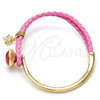 Aro Individual 07.239.0002.14 Oro Laminado, Diseño de Gota, con Padparadscha Swarovski Elements and Blanca Micro Pave, Pulido, Tono Dorado (03 MM Thickness, One size fits all)