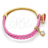 Aro Individual 07.239.0002.14 Oro Laminado, Diseño de Gota, con Padparadscha Swarovski Elements and Blanca Micro Pave, Pulido, Tono Dorado (03 MM Thickness, One size fits all)