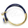 Aro Individual 07.239.0002.15 Oro Laminado, Diseño de Gota, con Blue Shade Swarovski Elements and Blanca Micro Pave, Pulido, Tono Dorado (03 MM Thickness, One size fits all)