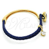 Aro Individual 07.239.0002.15 Oro Laminado, Diseño de Gota, con Blue Shade Swarovski Elements and Blanca Micro Pave, Pulido, Tono Dorado (03 MM Thickness, One size fits all)