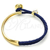 Aro Individual 07.239.0002.15 Oro Laminado, Diseño de Gota, con Blue Shade Swarovski Elements and Blanca Micro Pave, Pulido, Tono Dorado (03 MM Thickness, One size fits all)