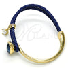 Aro Individual 07.239.0004.9 Oro Laminado, con Montana Swarovski Elements and Blanca Micro Pave, Pulido, Tono Dorado (03 MM Thickness, One size fits all)