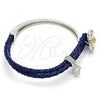 Aro Individual 07.239.0001.12 Oro Laminado Blanco, con Swarovski Elements Light Silk y Micro Pave Blanca, Pulido, Rodinado (Grosor 03 MM, Talla Unica)