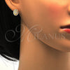 Arete Dormilona 02.282.0001 Oro Laminado, con Blanca Micro Pave and Blanca Cristal, Pulido, Tono Dorado