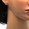 Arete Dormilona 02.282.0006 Oro Laminado, con Blanca Zirconia Cubica and Blanca Micro Pave, Pulido, Tono Dorado