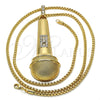 Collares con Dije 04.242.0063.30 Oro Laminado, con Blanca Cristal, Pulido, Tono Dorado (03 MM Thickness, 30 Inches Length)